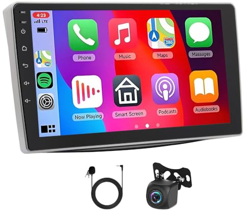 4-Kern 2+64G Android 15 Doppel Din Autoradio für Alfa Romeo MiTo 2008-2019 mit Navi Carplay, 9 Zoll Bildschirm 5G WiFi Bluetooth Radio DAB+ Wireless GPS WiFi Android Auto FM RDS Mirror Link