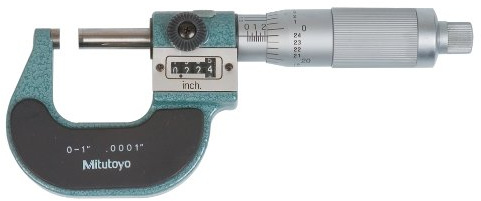 Mitutoyo 193-211 Bügelmessschraube mit Ratschentrommel, 0-25 mm