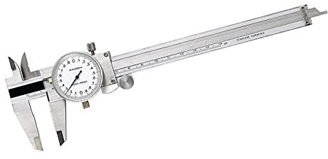 Taschenmessschieber mit Rundskala 300 mm / 0,02 mm Zubehör für Bohrmaschinen 31-1001 BERNARDO