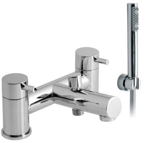 Vado ZOO-130+K-C/P Chrome Double Lever Two Hole Bath Shower Mixer with
