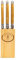 Pradel Excellence - Bloc Couteaux 6 Pièces - Bloc de Rangement en Bois - 6 Couteaux, Lames Dentelées en Acier Inoxydable, Manche Façon Corne Blonde - Ustensiles de Cuisine, Style Intemporel