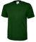 247-Clothing Ladies Loose Fit Plain T Shirt 100% Cotton Premium Unisex Top, Bottle Green, UK 22-24
