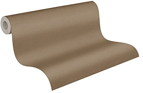 A.S. Création Vliestapete - Uni Tapete 306892 in Braun - einfarbige Wandtapete für verschiedene Räume 10,05 m x 0,53 m