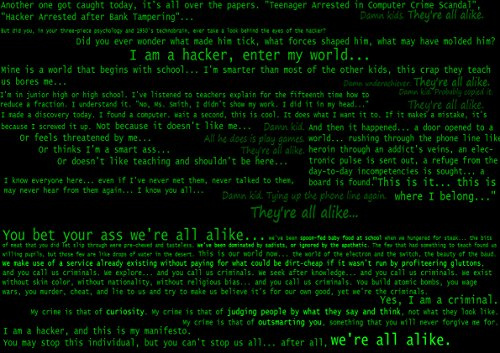 Poster Grüner Hintergrund Hacker