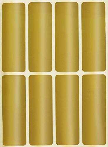 Etiketten Gold 76 mm x 25 mm Sticker – 7,5 cm x 2,5 cm viereckige Aufkleber 120 Stück von Royal Green