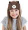 Laelr Kids Headband Headphones Soft Fleece Wireless Bluetooth Headband Headset with Built-in Microphone Voice Prompt Hi-Fi Stereo Super Bass Music Sleep Eye Mask for Travel and Sleeping(brown)