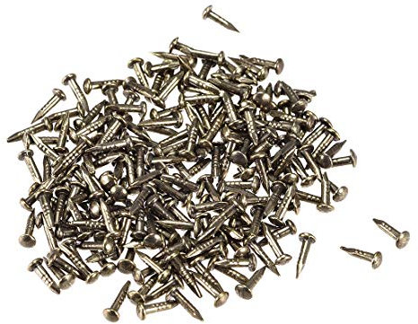 sourcing map Clavos pequeños de 1,2 x 6 mm (DXL) para cajas de fotos decorativas de madera, accesorios para el hogar, tono bronce, 500 unidades