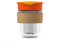 SoleCup. Travel Mug Loose Tea Infuser - Detachable Tea Strainer with Spillproof Lid - BPA-Free Reusable Glass Travel Coffee Cup with Cork Band (Red)