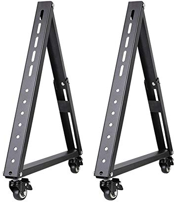 DYB TV Soporte de Suelo Bajo Perfil de la Etapa de TV Rack con Ruedas móvil Floor Stand Publicidad en Pantalla Conferencia Carrito 32-65 Pulgadas Universal