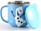 Everyday Delights Disney Frozen Olaf Isolierter 3D-Becher aus Edelstahl mit Deckel, 250 ml, Blau