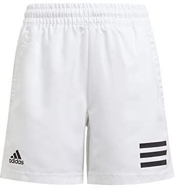 adidas B Club 3s Short Kinder Shorts, Jungen, Kurze Hose, GK8183, Weiß/Schwarz, 164