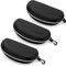 EKdirect 3pcs Sunglasses Case Hard Protective Eyewear Eyeglasses Glasses Box with Zip Hook (Silver)