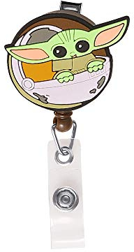 Disney Star Wars The Mandalorian Grogu The Child Retractable Badge Reel, Official License