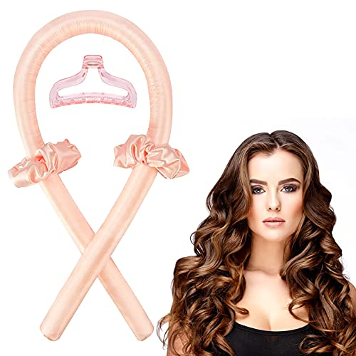 URAQT Heatless Hair Curler, No Heat Silk Curling Ribbon, Hair Lockenstab Hair Rollers für DIY-Styling, Curling Rod Stirnband mit Haarnadel für Langes Haar, Geschenk für Mädchen und Frauen