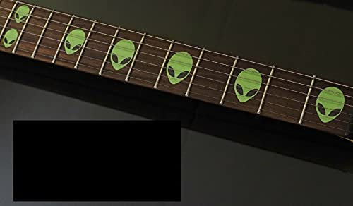 myrockshirt Alien Skull Totenköpfe Griffbrett Aufkleber Sticker Set für Gitarre Bass Gitarren Hals Universal passend