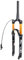 BOLANY Forcella per mountain bike 26/27,5/29, forcella ammortizzata per mountain bike, forcella a gas MTB, 120 mm, corsa a molla Straight/Tapered Tube in lega di magnesio (26 telecomandi conici)