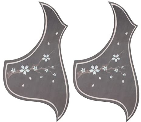 Milisten Bass Guitar E Gitarre Zubehör 2 Stücke Gitarre Pickguard Blumenmuster Selbstklebende Pickup Pickguard Aufkleber für Te Le Folk Acoustic Electric Guitar Ukulele Bass Guitar E Gitarre Zubehör
