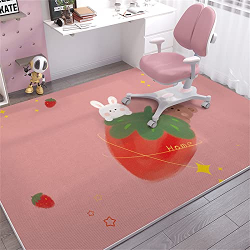 DJHWWD Teppich Lang Teppich Petrol Kinderzimmer Schlafzimmer Teppich Nachttisch Decke Zimmer Zuhause Wohnzimmer Leseecke Rot Teppichläufer 180X250cm