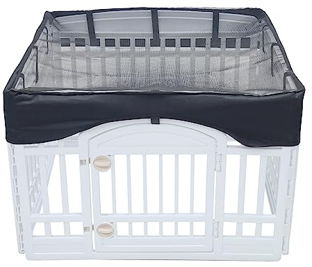 Hunde-Laufgitter, Netz-Oberseite, [Laufgitter nicht im Lieferumfang enthalten!] Passend für 91,4 cm große Haustier-Laufställe mit 4 Paneelen, Hundekäfigabdeckungen, Welpen-Laufgitterabdeckung, für den