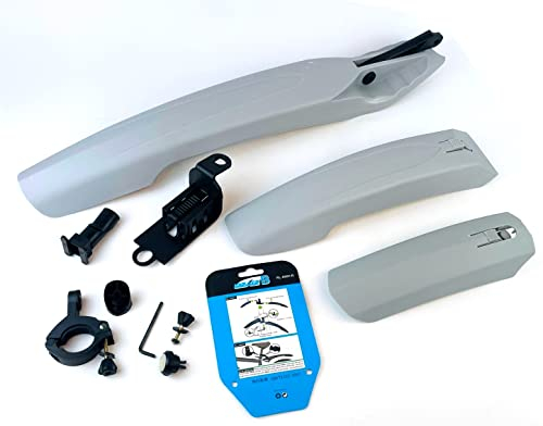 MAXXONI 3 x Teiliges Set EXTRA BREIT Schutzbleche Spritzschutz Kotflügel Vorder- und Hinterrad Schmutzfänger Schutzblech für Fahrrad