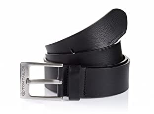 TOM TAILOR Herren Gürtel Calvin schwarz 85