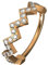 AZARIO LONDON Klarer Zirkonia-Stein, Zick-Zack-316L Chirurgenstahl, aufklappbarer Segment-Clicker-Ring/Hoop-Ring – Daith-Hoop/Raumring/Helix-Ring, 16 Gauge Hoop, Zirkonia, Zirkonia
