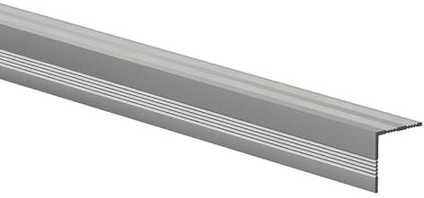 Gartenwelt Riegelsberger Abschlussprofil für Terrassen Treppen Winkel 23x23 mm Länge 195 cm Alu eloxiert gerillt für alle Terrassensysteme, 1 Stück