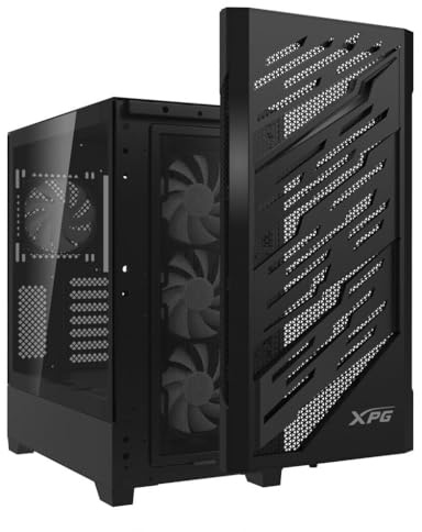 XPG STARKER AIR BTF MID-Tower Chassis BK | PC Chassis | Mid-Tower E-ATX Case | Includes 4 Fans | Black | Supports Reverse Motherboard |
