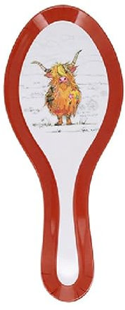 KIUB Melamine Spoon Rest - Scottish Cow in Nature Design - Length 24.5 cm (10 inches)