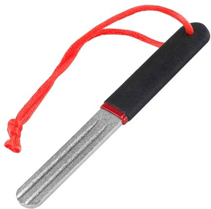 1PCS Fischhakenschärfer Doppelseitiger Hook Sharpener Schleifstein für Angelhaken Praktisches Angelhaken-Schleifschleifstein Diamantfeile Schärfen Werkzeug Zubehör Schleifwerkzeug Outdoor Tool