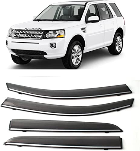 ALaaaaL Seitenfenster Luftabweiser Für Land Rover Freelander 2 2010-2015 2016 2017 2018,Auto Seitenfenster Visier Schutz Vent Markisen Unterstände Regenschutz Abdeckung Trim