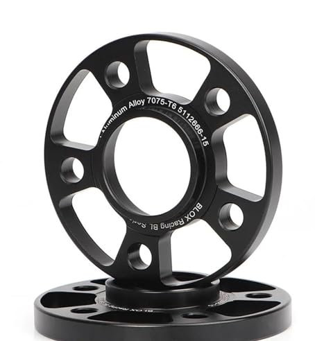 ESPYN Distanzscheibe Für VW Für Golf 4 6 7 Für Skoda Für Jetta Für Santana 2 Stück 15/20mm 7075 Spurverbreiterungen PCD 5x100/5x112 CB = 57,1mm ID = OD Spürverbreiterungsatz(12mm)