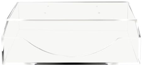 Paper Plate Holder Under Cabinet | Clear Acrylic Under Shelf Organizer,Cabinet & Drawer Organization Paper Plate Holder, 27.5X27.5cm Covered Plate Holder for Kitchen Countertop