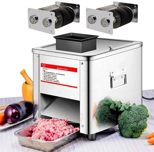 Professional Food Slicer for Home and Restaurant Use, 850W Electric Meat Cutter with15mm Replacement Blade, Automatic Meat Slicer, Work Silently,7mm