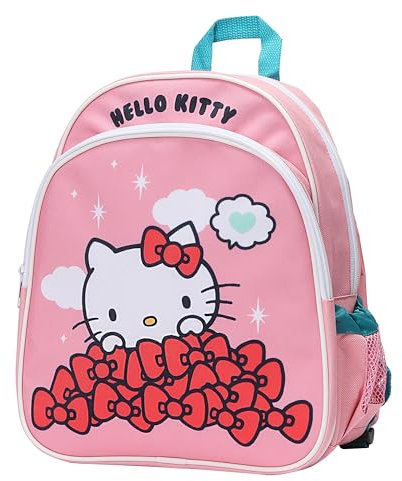 Hello-Kitty-Kinderrucksack – süße, praktische Tasche für Kinder, Rosa und Weiß mit Hello-Kitty-and-Friends-Design, perfekt für den Kindergarten, Reisen und Abenteuer, leicht und geräumig