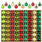 Anstore Weihnachtsbaumschmuck – 63 Stück Mini-Kugeln, 3,5 cm, mit Schnüren für Weihnachtsbaum, Hochzeit, Party, Urlaub (Rot, Grün, Gold)