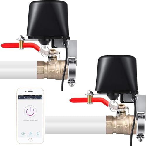 UseeLink Smart Wasserventil, Zigbee Ventilsteuerung, Bewässerungssteuerung, Wasserabsperrventil, kabelloses Smart Ventil, kompatibel mit Alexa und Google, erfordert Zigbee Hub(2 Stück)