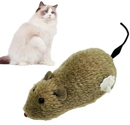 Juguetes de ratones para gatos – Juguetes de ratones de cuerda | Ratones de peluche para interiores | Ratones de peluche de cuerda para mascotas | Ratones de peluche realistas, juguetes de cuerda para