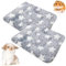 FANWINKJ 2X Plüschbett für Kleintiere – Weiches Haustierbett & Plüschdecke für Hamster, Kaninchen, Chinchillas & Co. | Waschbar | 34x28cm, Grau