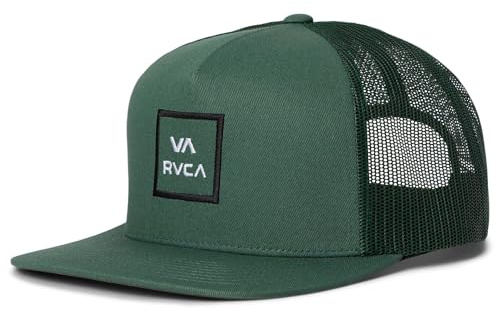 RVCA Herren Trucker Hat, Structured Hat with Stretch Mesh Back, Adjustable Snapback Closure Baseballkappe, Balsamgrün, Einheitsgröße