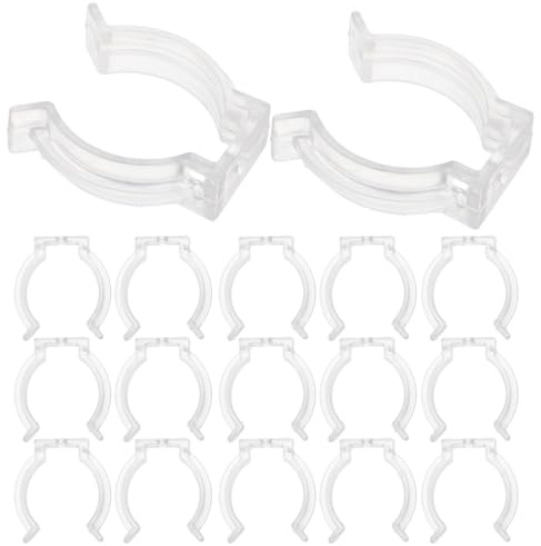 DECHOUS 20 Pièces Clips De Montage Pour Tubes Au Néon T8 Clip De Fixation Du Tube De Lampe Transparent En Plastique Pour Tubes Led Et Fluorescents Installation Murale Plafond Bureau Magasin