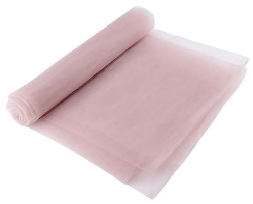 PH PandaHall Korsett Netzstoff 5 Yards Nicht Dehnbarer Nylonstoff Netzstoff Rosa Stoff Atmungsaktiver Netzstoff Für Transparente Korsettbasis Couture Kleid Hochzeits/Ballkleid Nähen