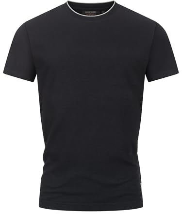 Indicode Herren INSandt T-Shirt mit Rundhals-Ausschnitt | Herrenshirt Jerseyshirt Black, M