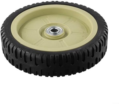 Rueda de repuesto de goma para cortacésped de empuje manual, 19,5 cm de diámetro, para maniobrabilidad suave y fácil navegación a través del césped, jardín al aire libre