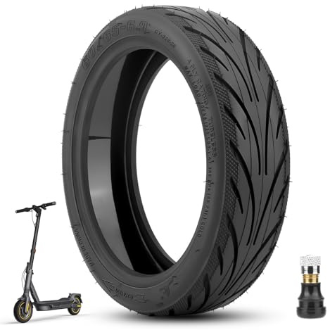 Amitor 60/65-6,9 Tubeless Reifen für Ninebot Max G2, Selbstreparierende Vakuumreifen mit Ventil, E Scooter Ersatzreifen mit Live-Kleber Reparierbar Durchstoßfest & Langlebig & Verschleißfest, 1PCS