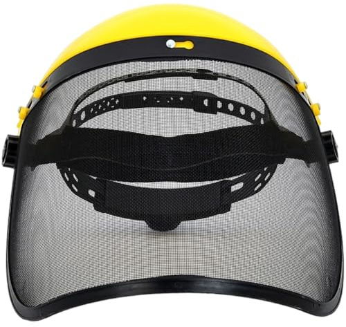 Bemvp Stainless Steel Garden Grass Trimmer Safety Helmet Hat with Full Face Mesh Protective Mask for Brush Cutter Forestry Protection