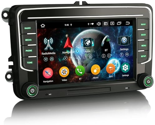 Erisin 7 Android 16 Autoradio VW Golf 5/6 Polo 6R Passat B6 Touran CarPlay | 8-Kern 4GB+64GB, Android Auto, Navi GPS, DSP, 2 Din, Canbus, SWC, 4G LTE, WiFi, IPS