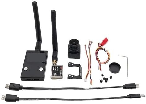 YSJOZWA Sofort einsatzbereites 5,8-GHz-FPV-System mit UVC-Empfänger, Video-Downlink für OTG VR, kompatibel Android-Smartphones, 200/600-m-Sender und 1200-TVL-CMOS-Kamera für RC-Drohnen(200m Version)