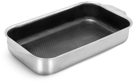 KASANOVA Teglia 30x16x6 cm per forno e piano cottura Tri - Ply