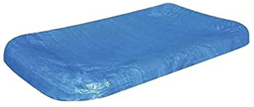 Bâche de piscine rectangulaire en polyéthylène avec bords élastiques, imperméable et coupe-vent, résistante aux UV et à l'abrasion, convient pour les piscines gonflables rectangulaires de 224 x 154 x